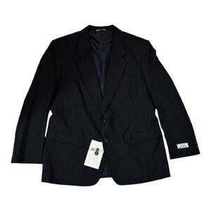 Duke London Signature Collection BlackPinstripe Blazer – Men’s Classic Fit 44(R)